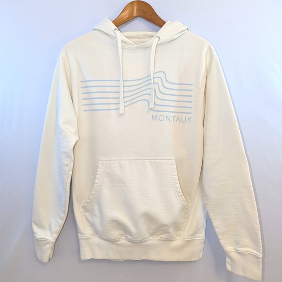 Bontemps | Montauk Hoodie Spell Out Cream Sweatshirt Coastal | Size Small - Picture 3 of 10